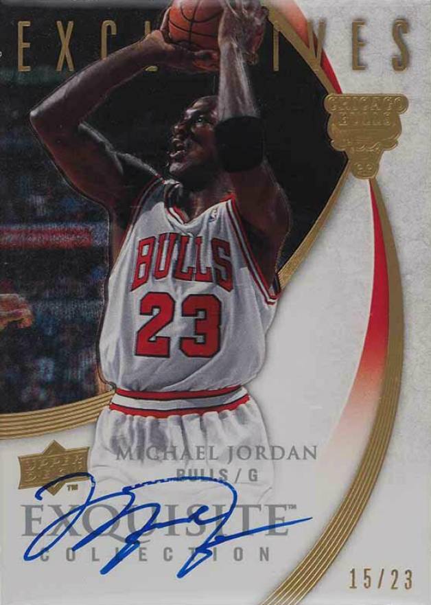 2007 Upper Deck Exquisite Collection Exclusives Autographs Michael Jordan #EEAMJ Basketball Card
