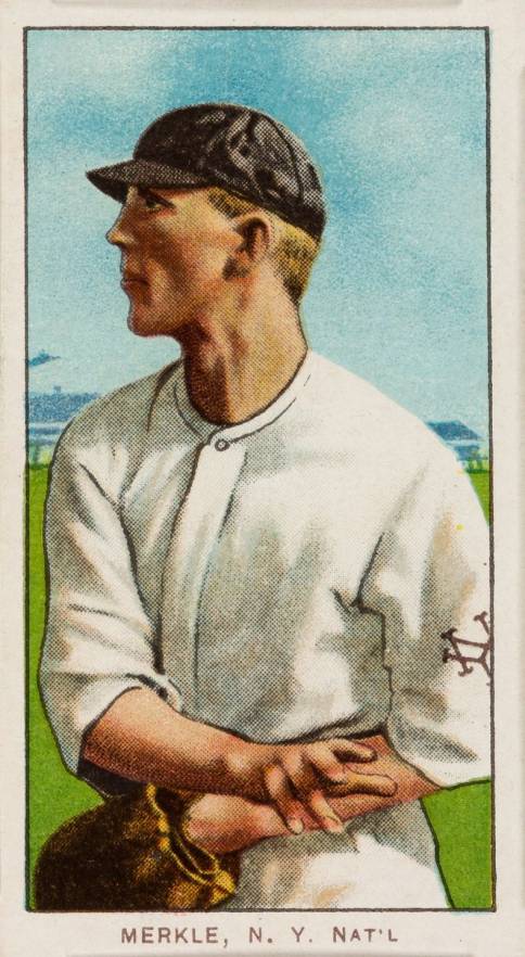 1909 White Borders UZIT Merkle, N.Y. Nat'L #331 Baseball Card