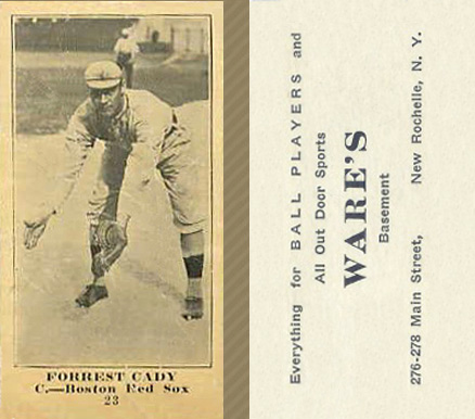 1916 Wares Forrest Cady #25 Baseball Card