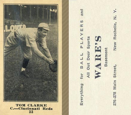 1916 Wares Tom Clarke #33 Baseball Card