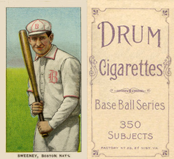 1909 White Borders Drum 350 Sweeney Boston Nat'L #474 Baseball Card