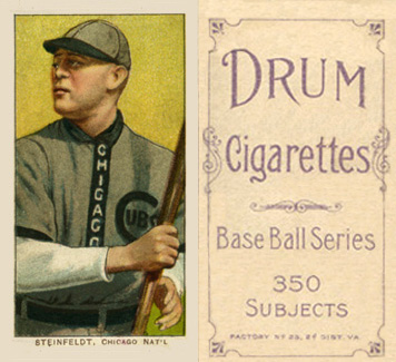 1909 White Borders Drum 350 Steinfeldt, Chicago Nat'L #464 Baseball Card