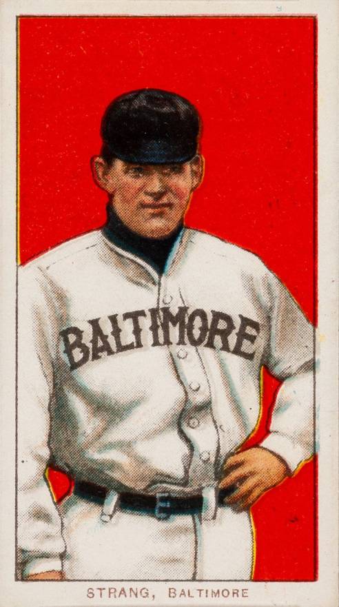 1909 White Borders Cycle 350 Strang, Baltimore #469 Baseball Card