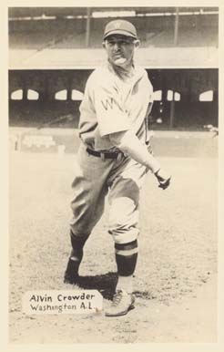 1933 Worch Cigar Alvin Crowder # Baseball Card