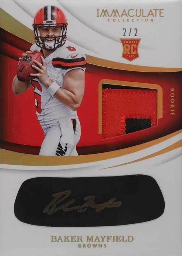 2018 Panini Immaculate Collection Rookie Eye Black Jersey Baker Mayfield #EB-BM Football Card