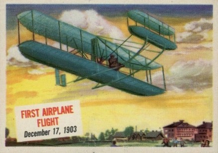 1954 Topps Scoop First Airplane Flight #15 Non-Sports Card