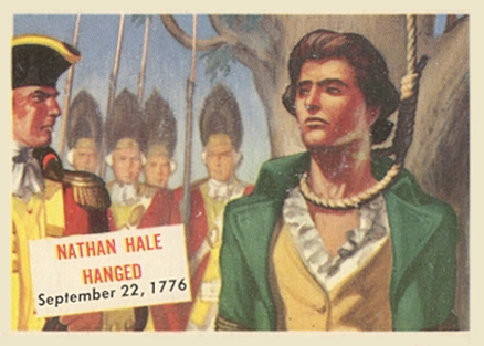 1954 Topps Scoop Nathan Hale hanged #80 Non-Sports Card