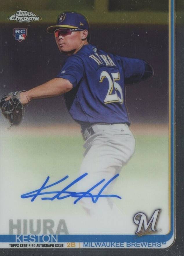 2019 Topps Chrome Rookie Autographs Keston Hiura #RA-KH Baseball Card