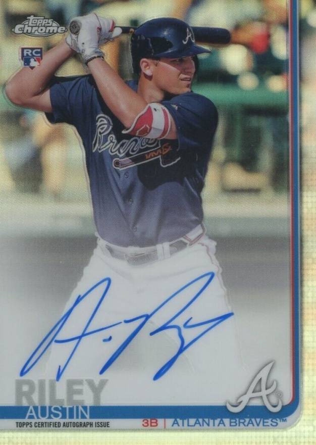 2019 Topps Chrome Rookie Autographs Austin Riley #RA-AR Baseball Card