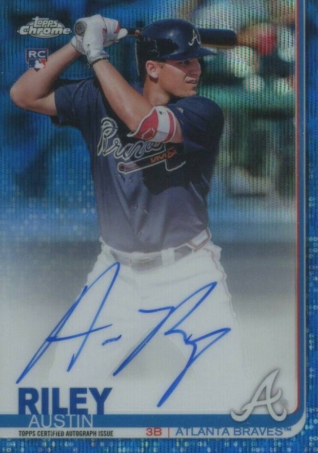 2019 Topps Chrome Rookie Autographs Austin Riley #RA-AR Baseball Card