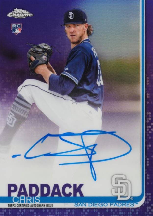 2019 Topps Chrome Rookie Autographs Chris Paddack #RA-CPA Baseball Card