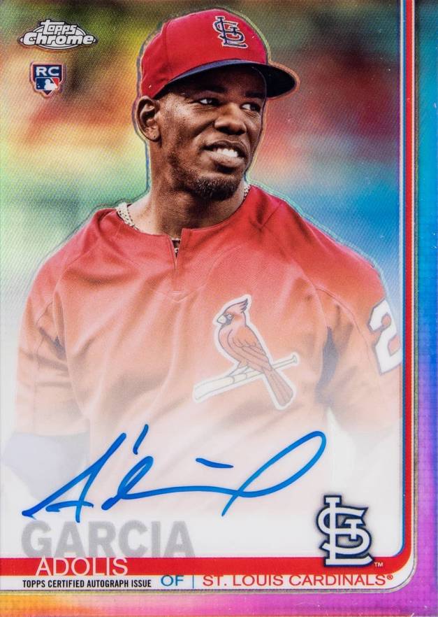 2019 Topps Chrome Rookie Autographs Adolis Garcia #RA-AG Baseball Card