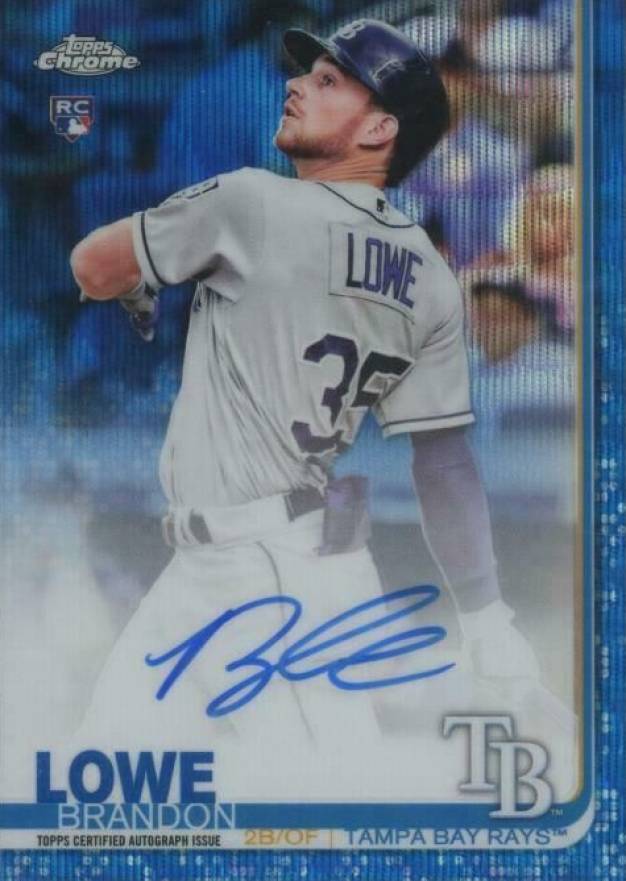 2019 Topps Chrome Rookie Autographs Brandon Lowe #RA-BL Baseball Card