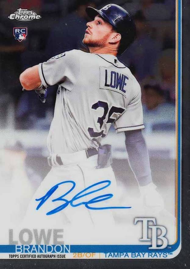 2019 Topps Chrome Rookie Autographs Brandon Lowe #RA-BL Baseball Card