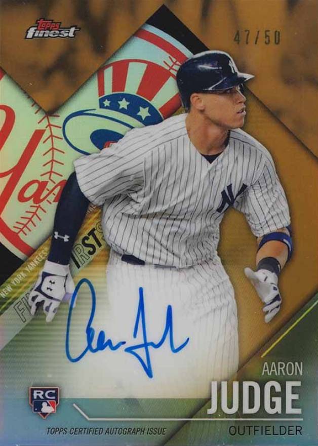 2017 Finest Firsts Autographs Aaron Judge #FF-AJ Baseball Card