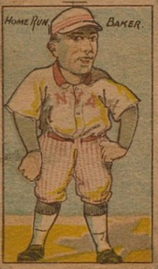 1916 Strip Card Big Head Home Run Baker # Baseball Card