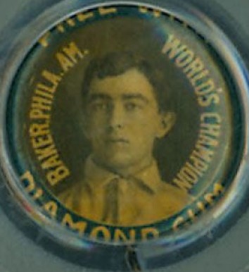 1911 Diamond Gum Pins Home Run Baker # Baseball Card