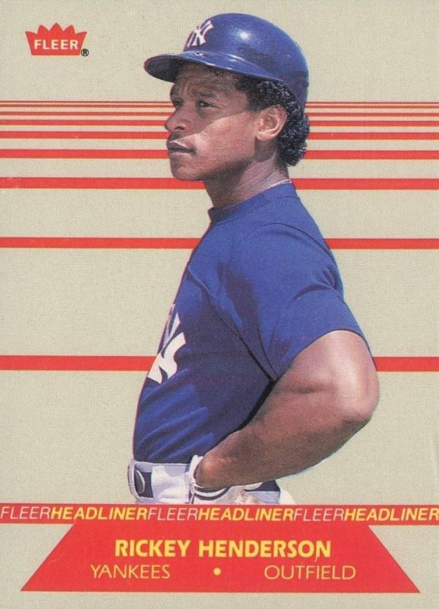 1987 Fleer Headliners Rickey Henderson #4 Baseball Card