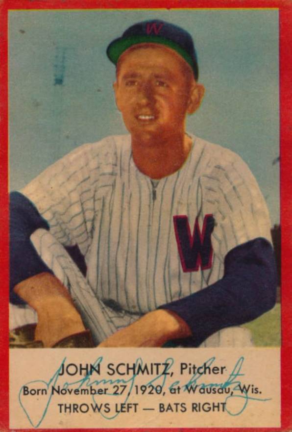 1953 Briggs Meats John Schmitz # Baseball Card