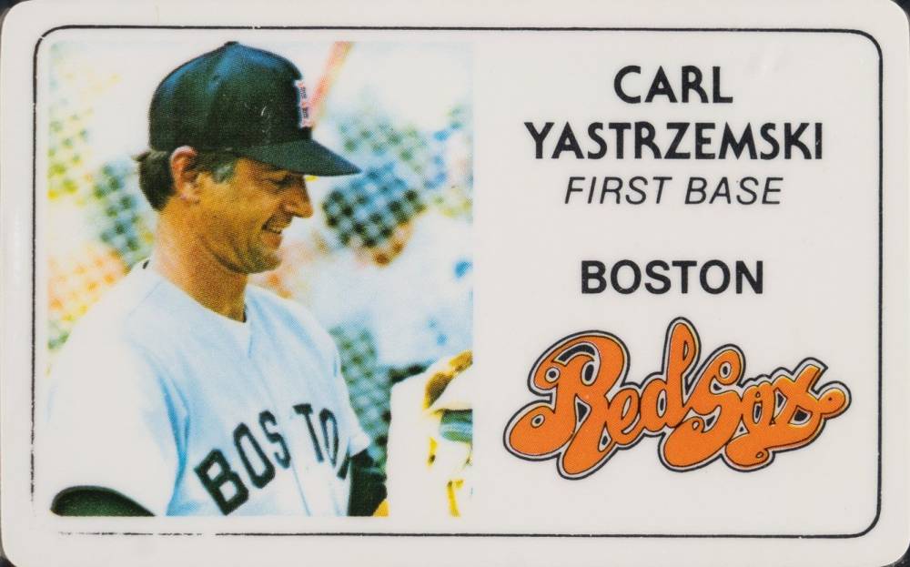 1981 Perma-Graphics Super Star Credit Card Carl Yastrzemski # Baseball Card