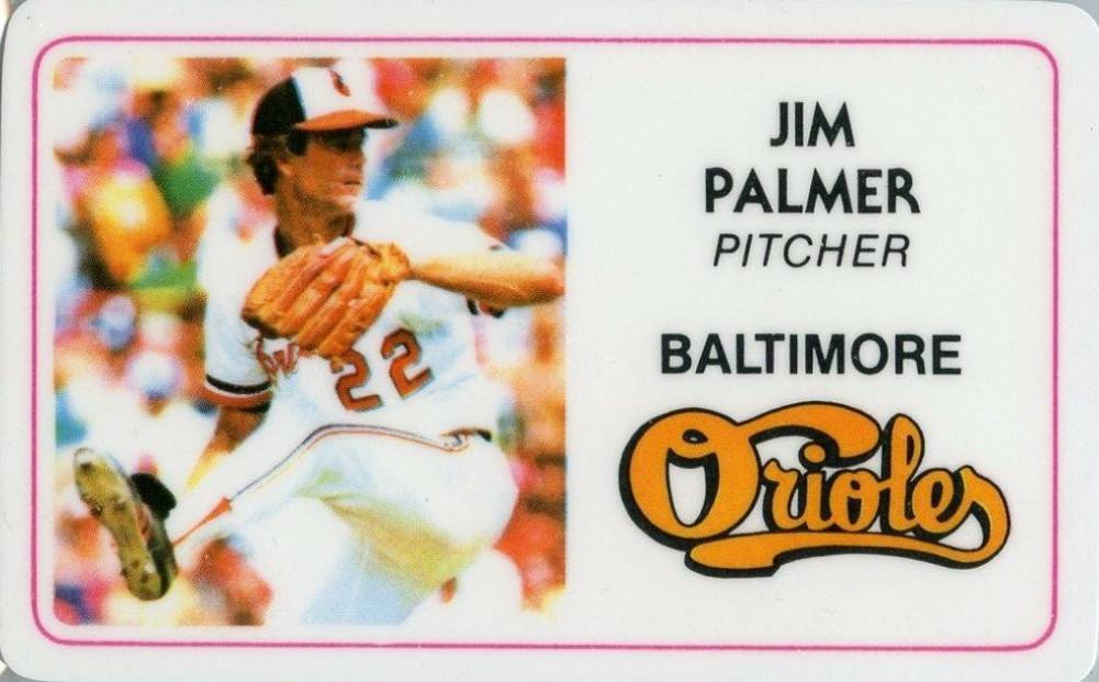 1981 Perma-Graphics Super Star Credit Card Jim Palmer # Baseball Card