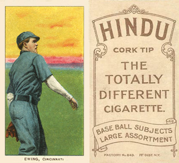 1909 White Borders Hindu-Brown Ewing, Cincinnati #169 Baseball Card