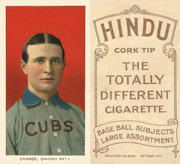 1909 White Borders Hindu-Brown Chance, Chicago Nat'L #78 Baseball Card