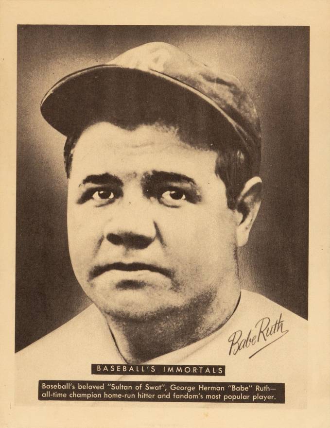 1949 Leaf Premiums Babe Ruth # Baseball Card