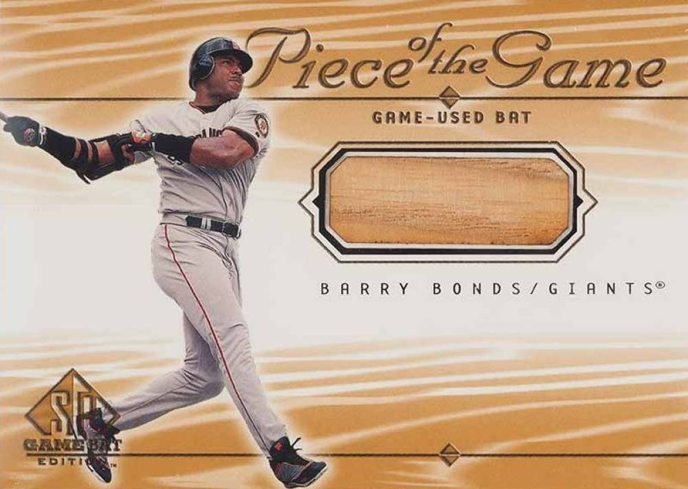 2001 SP Game Bat Piece of the Game Barry Bonds #BB Baseball Card