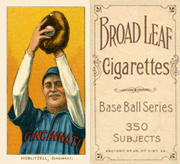 1909 White Borders Broadleaf 350  Hoblitzell, Cincinnati #215 Baseball Card