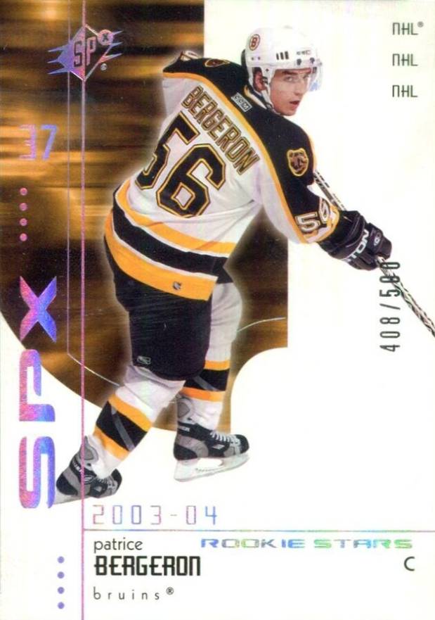 2002 SPx Rookie Redemption Patrice Bergeron #R215 Hockey Card