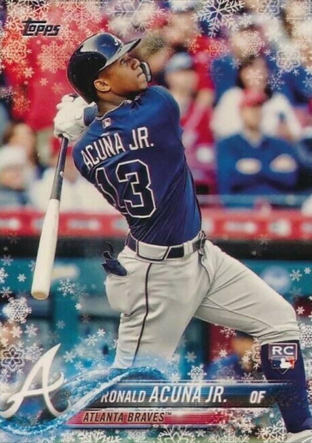 2018 Topps Holiday Ronald Acuna Jr. #50 Baseball Card