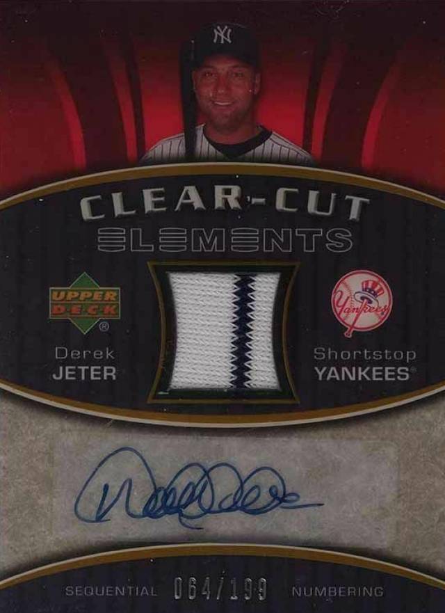 2007 Elements Clear-Cut Elements Derek Jeter #CCEDJ Baseball Card