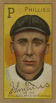 1911 Gold Borders Hindu John Titus #202 Baseball Card