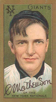 1911 Gold Borders Hindu Chirsty Mathewson #133 Baseball Card