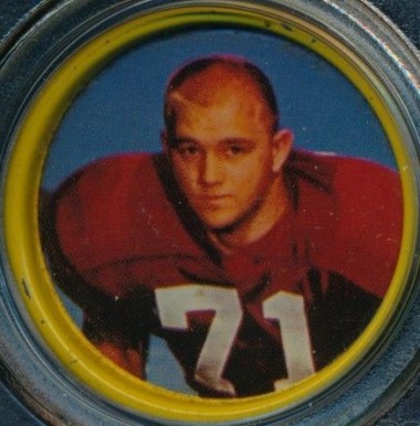 1962 Salada Coins Andy Stynchula #89 Football Card