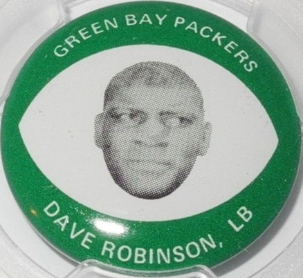 1969 Drenks Potato Chip Packers Pins Dave Robinson # Football Card