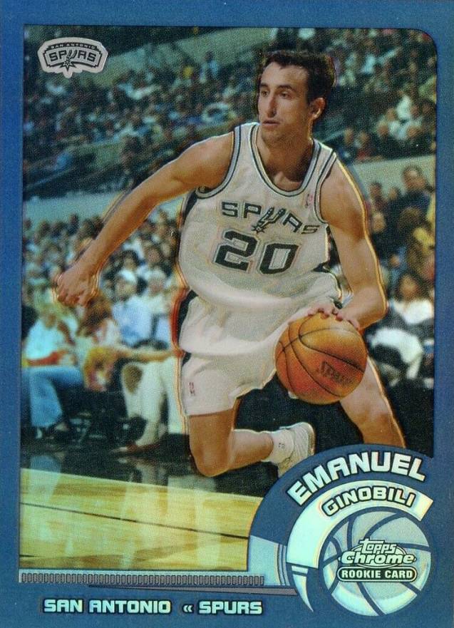 2002 Topps Chrome Manu Ginobili #124 Basketball Card