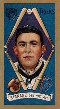 1911 Gold Borders Drum Oscar Stanage #191 Baseball Card