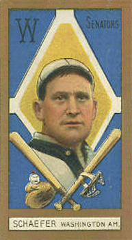 1911 Gold Borders Drum Germany Schaefer #177 Baseball Card