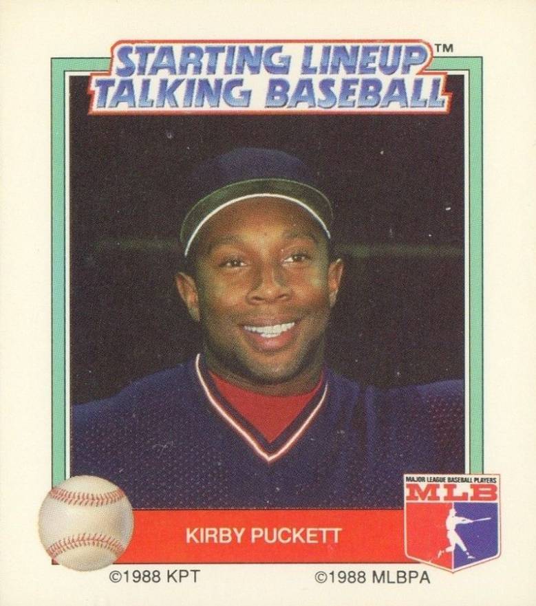 1988 Starting Line Up Talking Baseball Kirby Puckett # Baseball Card