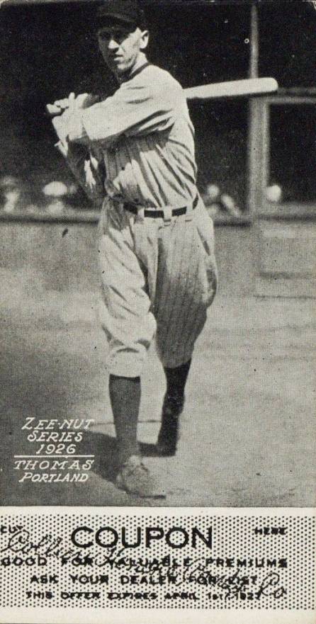 1926 Zeenut Babe Thomas # Baseball Card