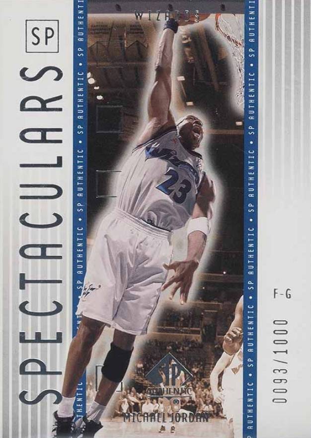 2001 SP Authentic Michael Jordan #165 Basketball Card