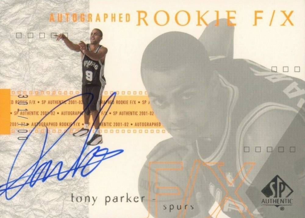 2001 SP Authentic Tony Parker #138 Basketball Card