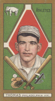 1911 Gold Borders Broadleaf Back Ira Thomas #200 Baseball Card