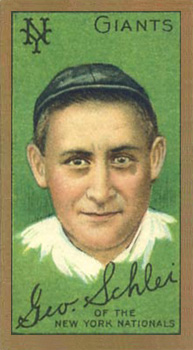 1911 Gold Borders Broadleaf Back George Schlei #178 Baseball Card