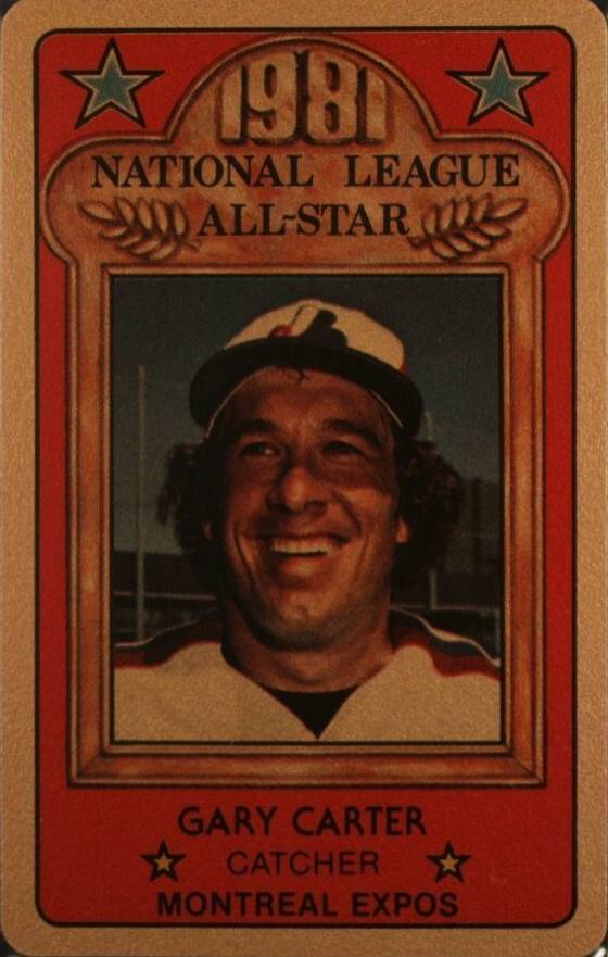 1981 Perma-Graphics All-Star Credit Cards Gary Carter #1 Baseball Card