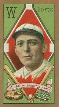 1911 Gold Borders Broadleaf Back Clyde Milan #146 Baseball Card