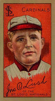 1911 Gold Borders Broadleaf Back Jno. C. Lush #129 Baseball Card