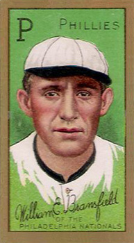 1911 Gold Borders Broadleaf Back William E. Bransfield #22 Baseball Card